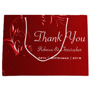 Elegant Red Wedding Bedankt Groot Cadeauzakje