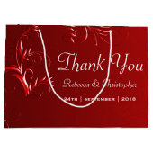 Elegant Red Wedding Bedankt Groot Cadeauzakje (Achterkant)
