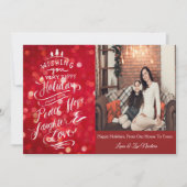 Elegant Red Wenskaart met kerstmis Kaart (Voorkant)