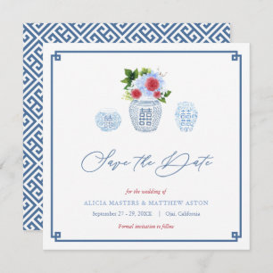 Elegant Red White Blue Holiday Weekend Weddenschap Save The Date