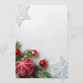 Elegant Red & White Christmas Party Invitation (Dos)