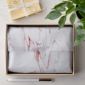Elegant Red White Faux marmer kerst Tissuepapier (Geschenk)