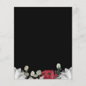 Elegant Red White Floral Greenery Wedding Invite (Achterkant)