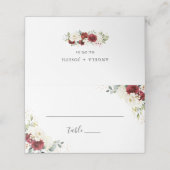 Elegant Red White Floral Wedding Table (Buitenkant ongevouwen)