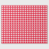 Elegant Red White Hearts Valentijnsdag Pattern Cadeaupapier (Vlak)