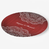 Elegant Red White Mandala Indian Hindu Wedding Papieren Bordje (Gekanteld)