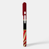 Elegant Red Zebra Black Gold Case-Mate iPhone Case (Achterkant / Links)