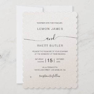 Elegant Refined Luxury Calligraphy Wedding Kaart