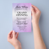 Elegant refined minimalist hair salon flyer (Hand)