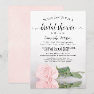 Elegant reflecterend Blush roze Vrijgezellenfeest Kaart