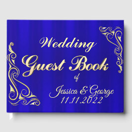Elegant Regal Golden Typography Wedding Gastenboek