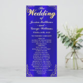 Elegant Regal Golden Typography Wedding Programma (Staand voorkant)