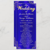 Elegant Regal Golden Typography Wedding Programma (Voorkant / Achterkant)