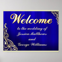 Elegant Regal Golden Typography Welcome Poster