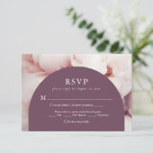 Élégant Regal Purple Peonies Menu Choice Mariage (Debout devant)