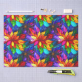 Elegant regenboog gekleurd glaspatroon tissuepapier (Craft)