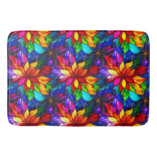 Elegant Regenboog Glas-in-Lood Patroon Badmat