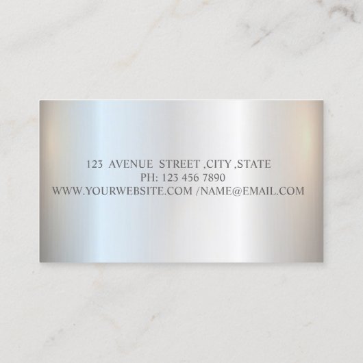 Elegant regenbooglitter drijft professioneel moder visitekaartje (Achterkant)