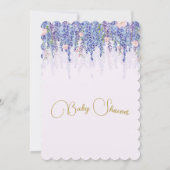 Elegant Regency Baby shower  Bloem Kaart (Achterkant)