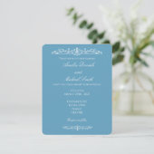 Elegant Regency Blue Vintage Wedding Invitation (Debout devant)