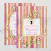 Elégant Regency Era Quinceanera Invitation (Devant / Derrière)