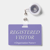 Elegant "REGISTERED VISITOR"-badge Badge (Front with Retractable)