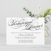 Elegant Rehearsal Dinner Invitation Kaart (Staand voorkant)