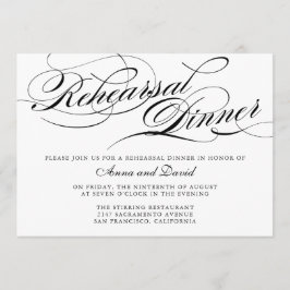 Elegant Rehearsal Dinner Invitation Kaart