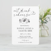 Elegant Rehearsal Dinner Invitation Kaart (Staand voorkant)