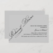 Elegant Rehearsal Dinner Invitation Kaart (Voorkant / Achterkant)