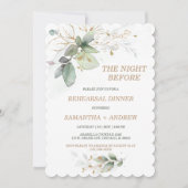 Elegant Rehearsal Dinner Invitation Kaart (Voorkant)