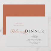 Elegant Rehearsal Dinner Kaart (Voorkant / Achterkant)