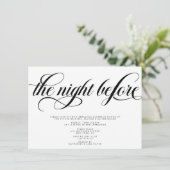 Elegant Rehearsal Dinner Kaart (Staand voorkant)