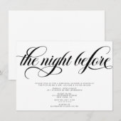 Elegant Rehearsal Dinner Kaart (Voorkant / Achterkant)