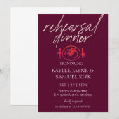 Elegant Rehearsal Dinner Kaart (Voorkant / Achterkant)