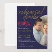 Elegant Rehearsal Dinner Kaart (Voorkant / Achterkant)