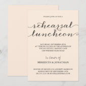 Elegant Rehearsal Luncheon Kaart (Voorkant / Achterkant)