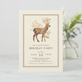 Elégant Reindeer Fête Invitation (Debout devant)