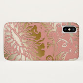 Elegant reliëf stijl Roos gouden bloemen Case-Mate iPhone Case (Achterkant (horizontaal))