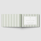 Elegant Religious Sage Green Baptism Gastenboek (Volledig)