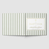Elegant Religious Sage Green Stripes Baptism (Complet)