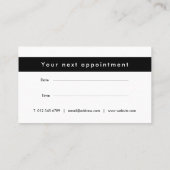 Elégant rendez-vous moderne noir et blanc (Dos)