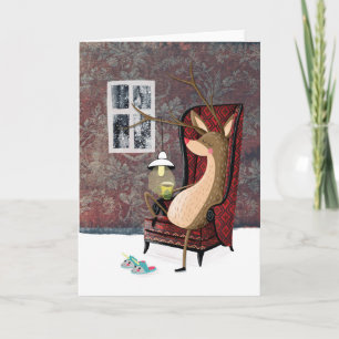 Elegant Rendier Feestdagen Kaart