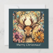 Elegant rendier  feestdagenkaart (Voorkant)