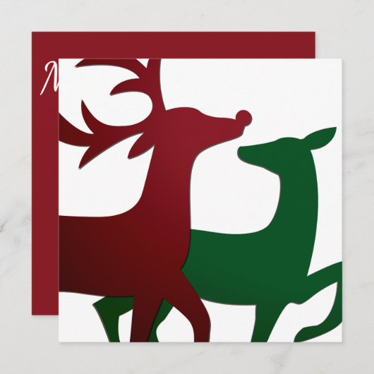 Elegant rendier kaart (Voorkant / Achterkant)