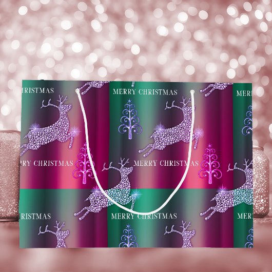 Elegant rendier kerst groot cadeauzakje