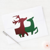 Elegant rendier vierkante sticker (Envelop)