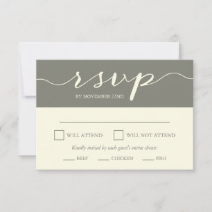 Elegant repetitiediner RSVP Kaartje
