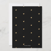 Elegant repetitief diner, Faux Gold Modern Script Aankondiging (Achterkant)