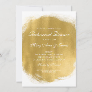 Elegant repetitief Dinner Gold Paint Kijk uit Kaart